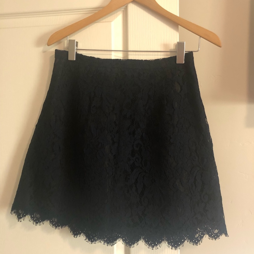 J.Crew Navy Blue Lace Skirt